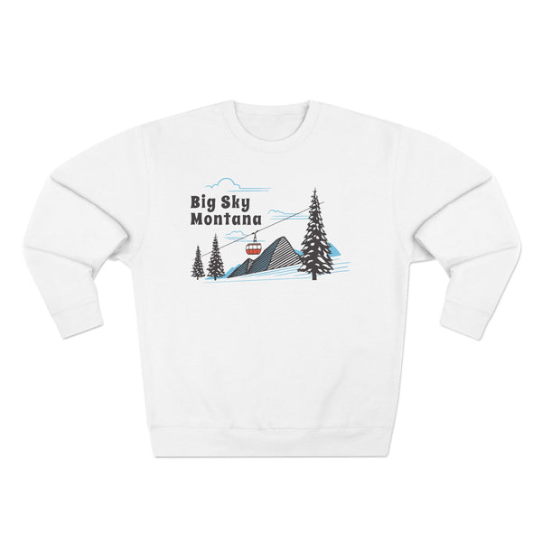 Premium Big Sky, Montana Sweatshirt Unisex Crewneck, Premium Sweatshirt, Crewneck Jumper, Ski Resort Apparel