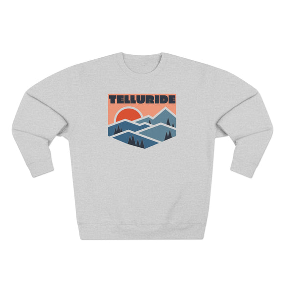 Premium Telluride, Colorado Mountain Graphic Sweatshirt