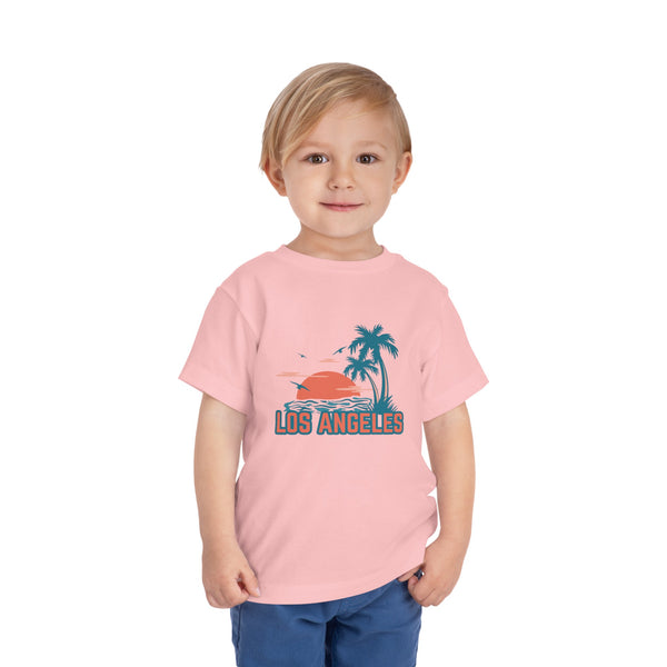 Los Angeles, Florida Toddler T-Shirt - Retro Palm Tree Toddler Los Angeles Shirt