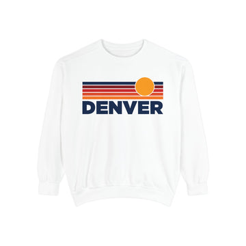 Denver, Colorado Sunset Stripes Sweatshirt | Comfort Colors - 100% Cotton - 0