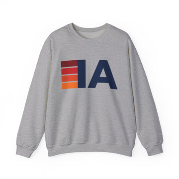 Buy sport-grey Iowa Retro Sweatshirt | Retro Stripes Iowa