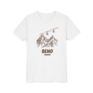 Bend, Oregon Youth T-Shirt — Vintage Gondola Ski Mountain Tee - 0