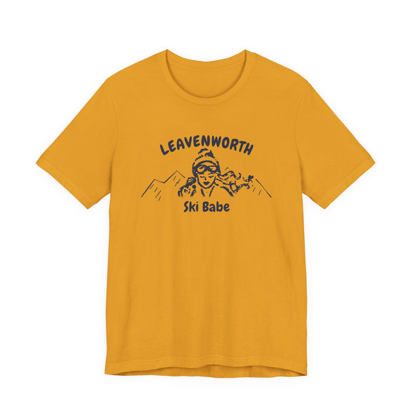 Leavenworth, Washington Ski Babe T‑Shirt - Retro Skiing Graphic Tee