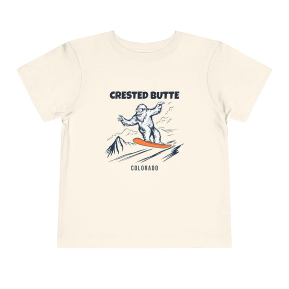 Crested Butte, Colorado Yeti Snowboard Toddler Tee