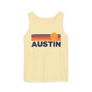 Austin, Texas Retro Sunstripe Tank Top | Comfort Colors - 100% Cotton-3