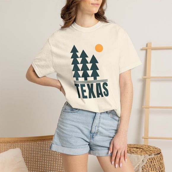 Texas T Shirt, Comfort Colors Cotton 100% Cotton Trees Tee