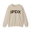 Portland, Oregon PDX Retro Stripe Sweatshirt-2