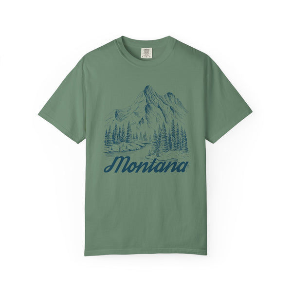 Montana Graphic Tee - Mountain Illustration Montana T Shirt