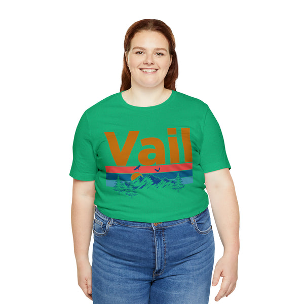 Vail, Colorado Shirt - Mountain Sunset Unisex Vail T-Shirt