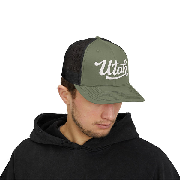 Utah Snapback Trucker Cap - Embroidered Utah Hat