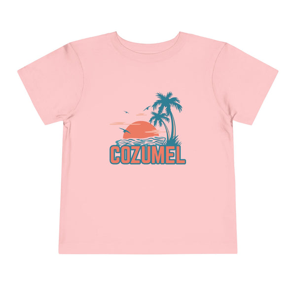 Cozumel, Mexico Toddler T-Shirt - Retro Palm Tree Toddler Cozumel Shirt