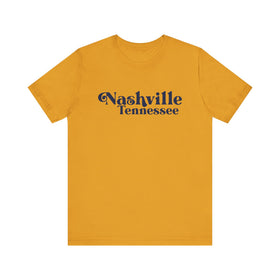 Buy mustard Nashville, Tennessee Graphic Tee, Casual T-Shirt, Vintage Style Shirt