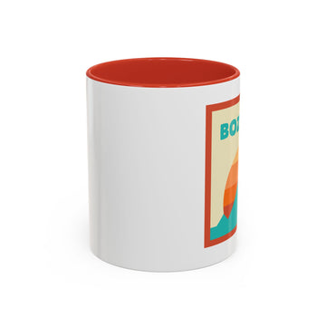 Bozeman, Montana Retro Ombre Sun Mountain Coffee Mug 11 oz, Bozeman, Montana Nature Lover Gift, Mountain Enthusiast Mug