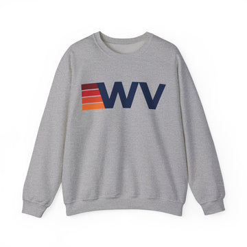 Buy sport-grey West Virginia Retro Sweatshirt | Retro Stripes West Virginia