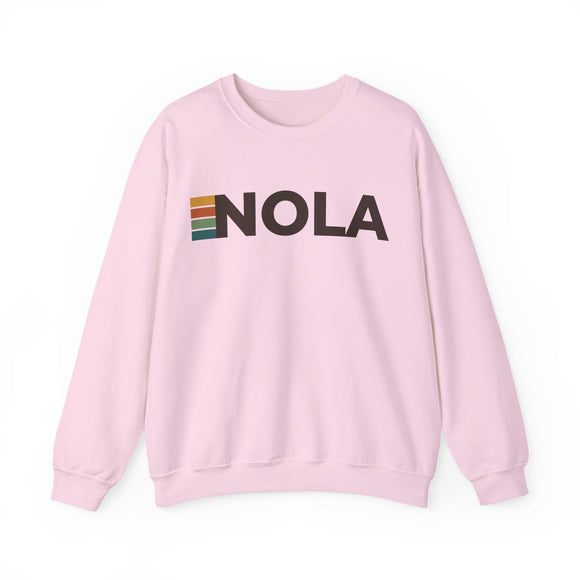 New Orleans, Louisiana NOLA Retro Stripe Sweatshirt