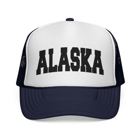 Buy dark-navy Alaska Retro Collegiate Style Trucker Hat