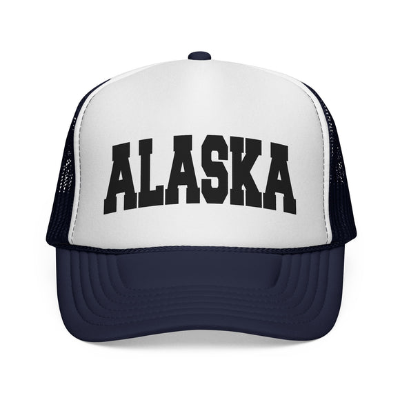 Alaska Retro Collegiate Style Trucker Hat