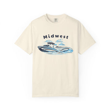 Midwest T Shirt, Comfort Colors Cotton 100% Cotton Wakeboard Boat Tee - 0