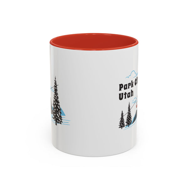 Park City, Utah Retro Snow Skiing Mountain 11 oz Mug, Ski Lodge Decor Coffee Cup, Mountain Gondola  Lover Gift, Retro Skiing Mug