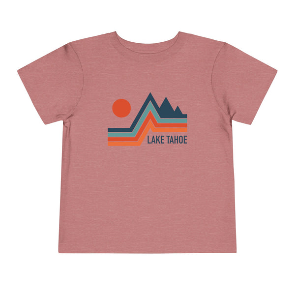 Lake Tahoe, California Toddler T-Shirt - Retro Palm Tree Toddler Lake Tahoe Shirt