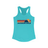 Jackson Hole, Wyoming Women's Racerback Tank Top - Mountain Lover Sleeveless Shirt, Women's Jackson Hole Hiking Tank