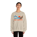 Salt Lake City, Utah Sweatshirt - Mountain Salt Lake City Crewneck Sweatshirt-11