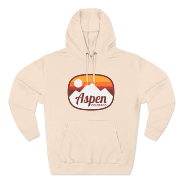 Premium Aspen, Colorado Hoodie - Retro Unisex Aspen Sweatshirt - Sunset Oval