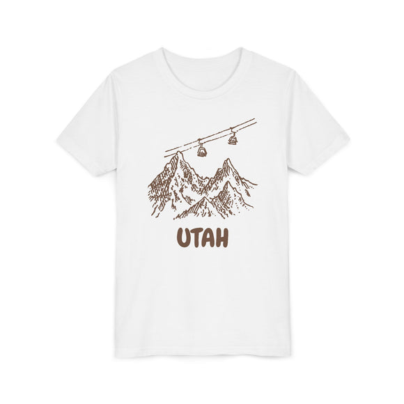 Utah Youth T-Shirt — Vintage Gondola Ski Mountain Tee