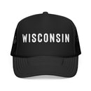 Wisconsin Trucker Hat - Wisconsin Cap - Block Letter Navy-2