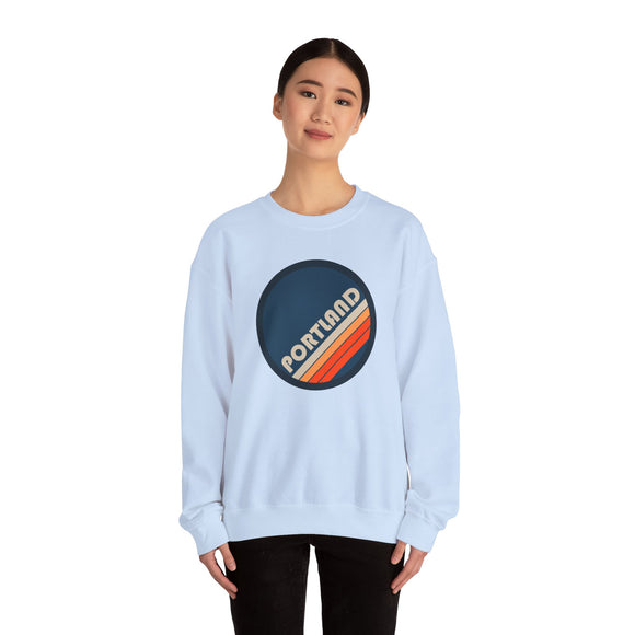 Portland, Oregon Sweatshirt - Retro Graphic Crewneck