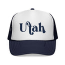 Utah Script Trucker Cap | State Retro Typography-2