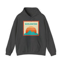 Burlington, Vermont Mountain Sun Hoodie - Unisex Hooded Sweatshirt, Travel Sweatshirt, Sunset-2