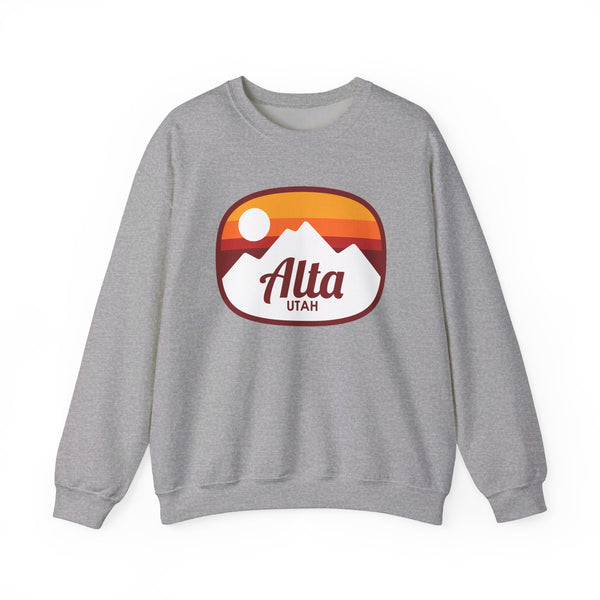 Alta, Utah Sweatshirt - Unisex Retro Ombre Crewneck Alta Sweatshirt