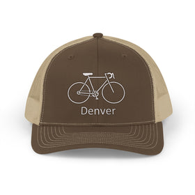 Buy brown-khaki Denver, Colorado Snapback Trucker Cap - Embroidered Denver Hat