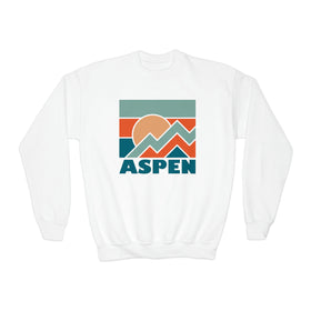 Aspen, Colorado Youth Sweatshirt - Unisex Kid's Aspen Crewneck Sweatshirt