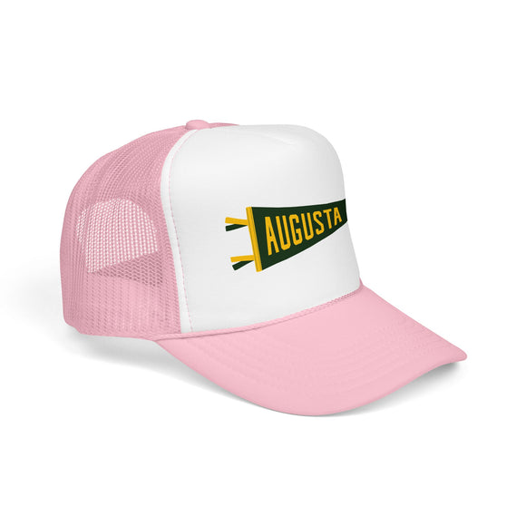 Augusta, Georgia Pennant Trucker Hat — Retro Flag Foam Cap