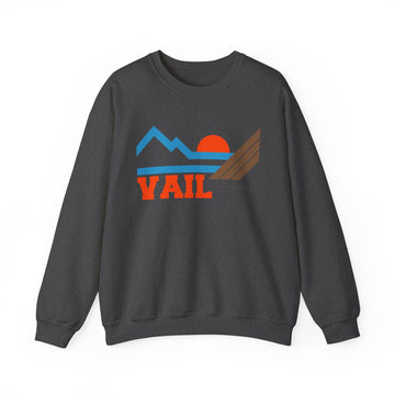 Buy dark-heather Vail, Colorado Sweatshirt - Mountain Vail Crewneck Sweatshirt