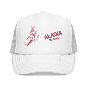 Buy white Alaska Ski Bunny Foam Trucker Hat