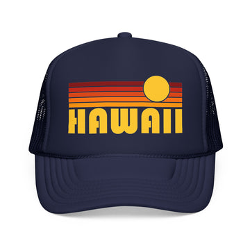 Hawaii Retro Sunset Trucker Hat - 0