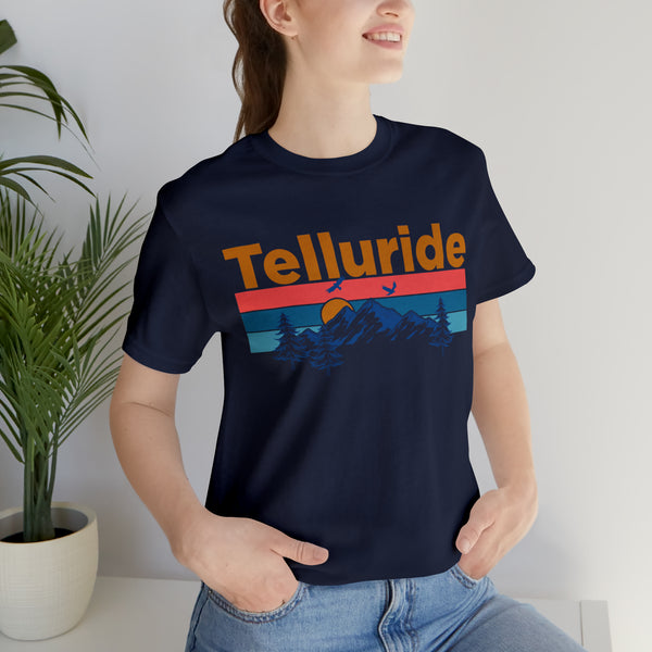 Telluride, Colorado Shirt - Mountain Sunset Unisex Telluride T-Shirt