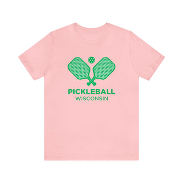 Buy pink Wisconsin Pickleball T-Shirt - Unisex Wisconsin Shirt