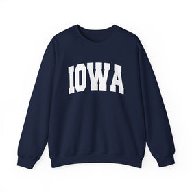 Buy navy Iowa Sweatshirt - Unisex Graphic Crewneck