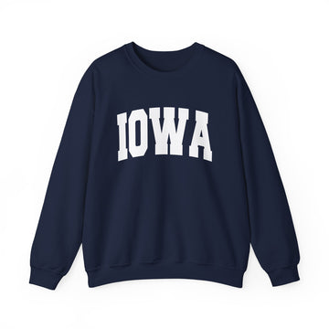Buy navy Iowa Sweatshirt - Unisex Graphic Crewneck