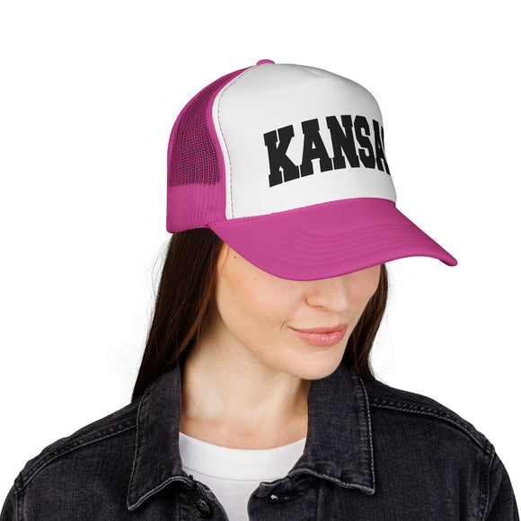 Kansas Retro Collegiate Style Trucker Hat