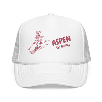Buy white Aspen, Colorado Ski Bunny Foam Trucker Hat