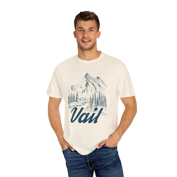 Vail, Colorado Graphic Tee - Mountain Illustration Vail T Shirt