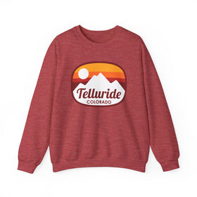 Telluride, Colorado Sweatshirt - Unisex Retro Ombre Crewneck Telluride Sweatshirt