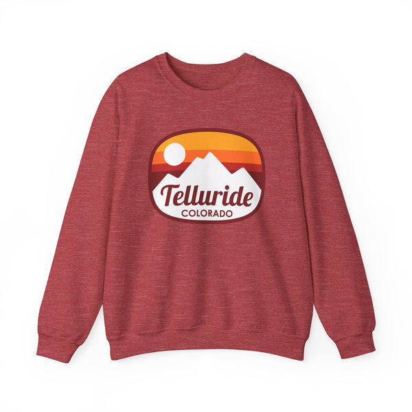 Telluride, Colorado Sweatshirt - Unisex Retro Ombre Crewneck Telluride Sweatshirt