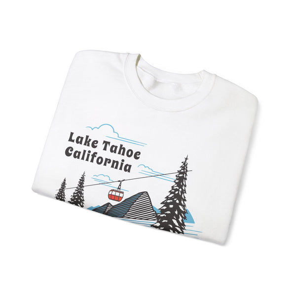 Lake Tahoe, California Sweatshirt - Unisex Retro Ski Mountain Gondola Lake Tahoe Sweatshirt
