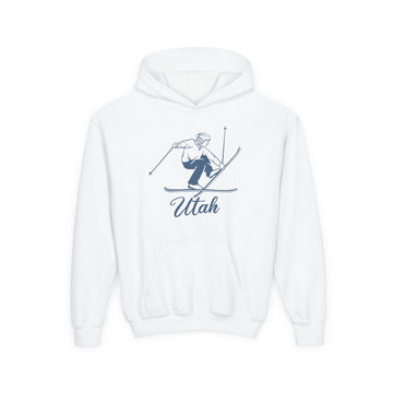 Utah Youth Hoodie - Snow Ski Kids Utah Hooded Sweatshirt